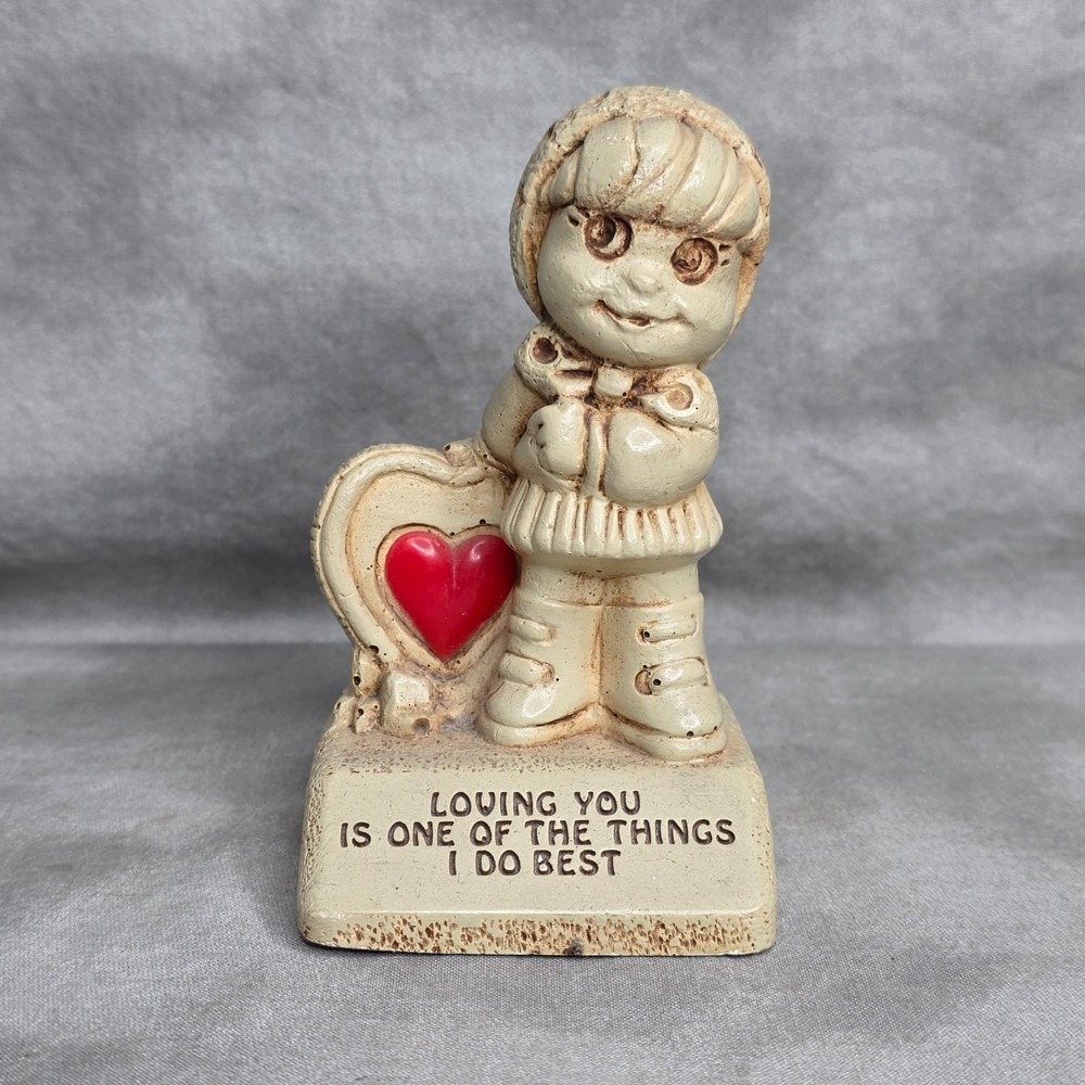 Paula Co Sillisculpts Resin Figurine‎ Statue LOVING YOU Romantic Valentines 1975
